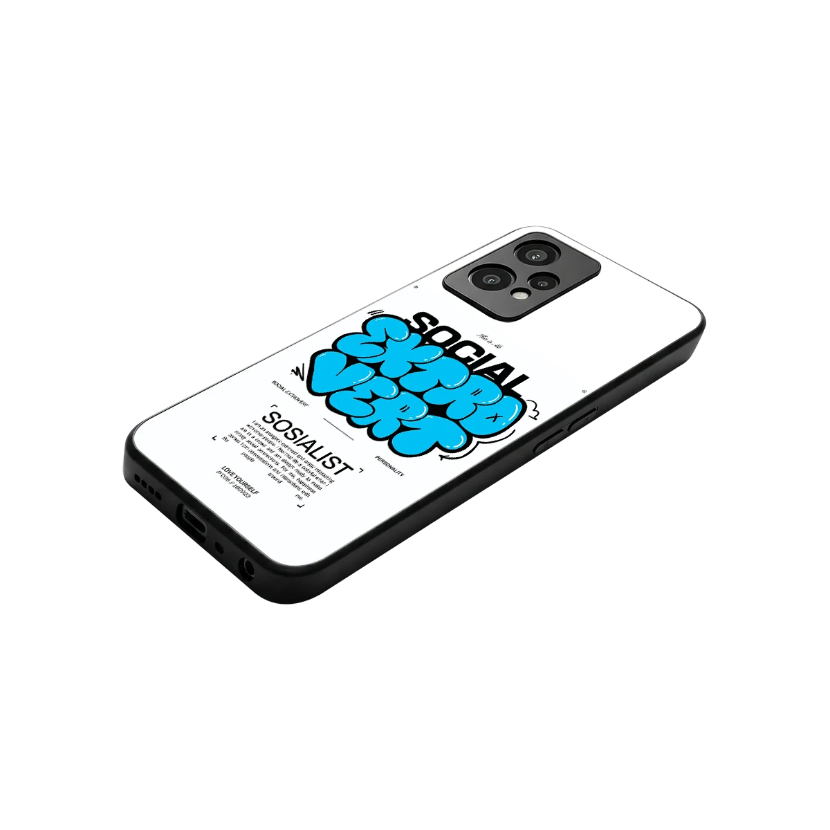 Social Extrovert stylish phone case for oneplus nord ce 2 lite | glossy glass and slim fit