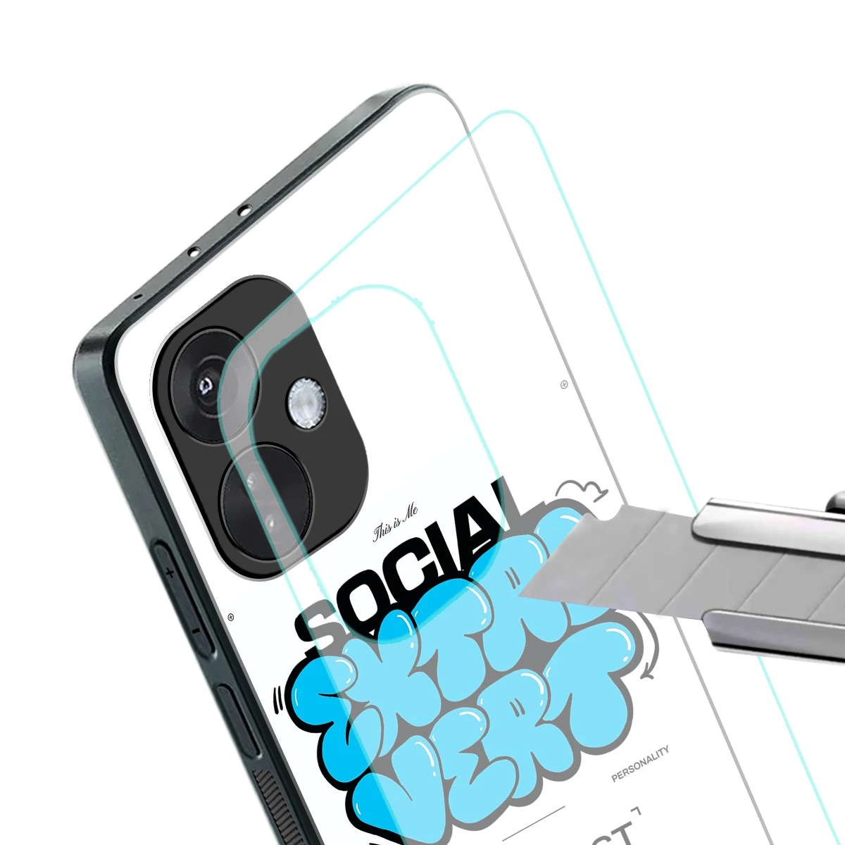 Social Extrovert stylish phone case for oneplus nord ce 3 | glossy glass and slim fit