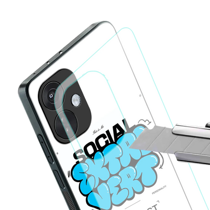 Social Extrovert stylish phone case for oneplus nord ce 3 | glossy glass and slim fit