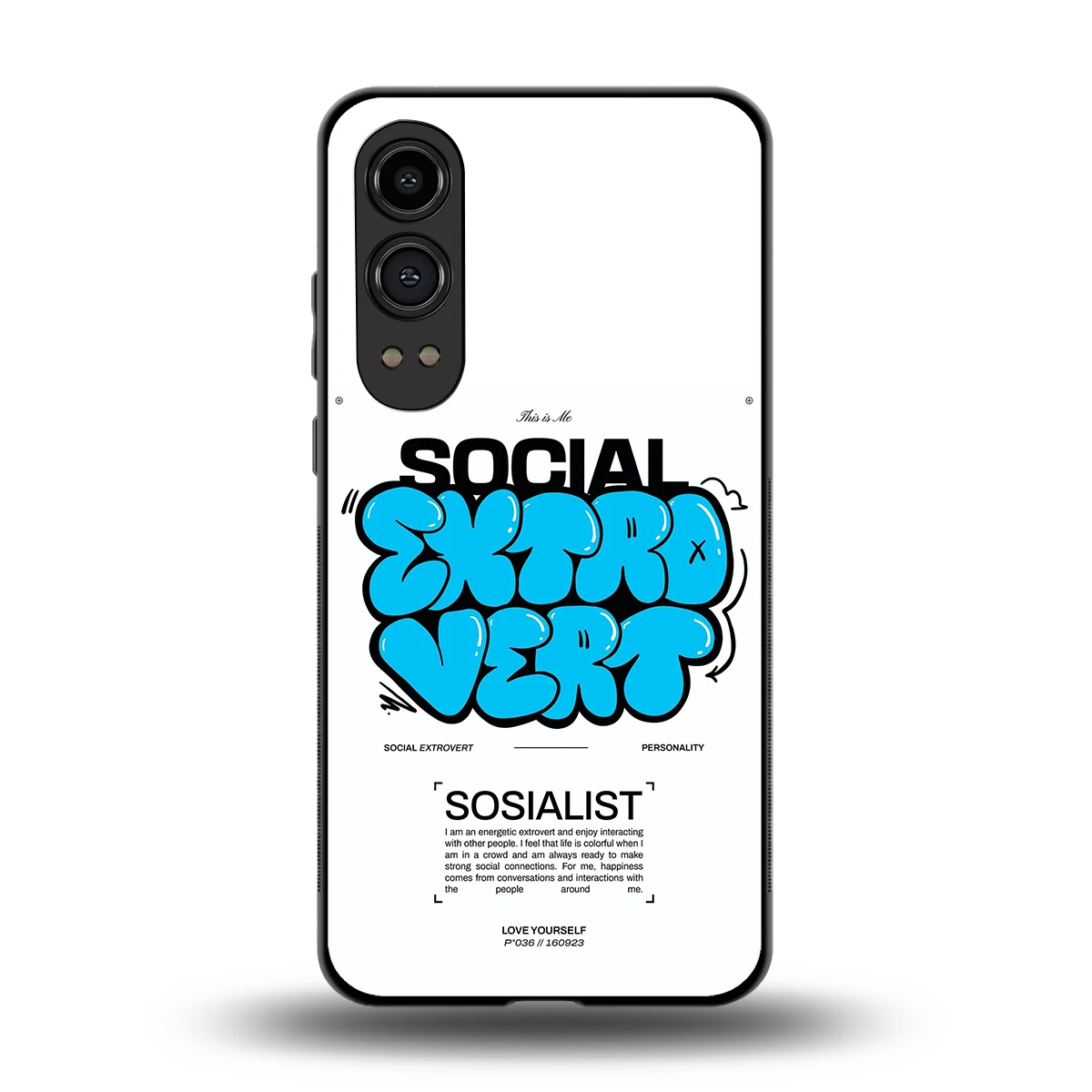 Social Extrovert back phone cover | glass case for oneplus nord ce 4 lite