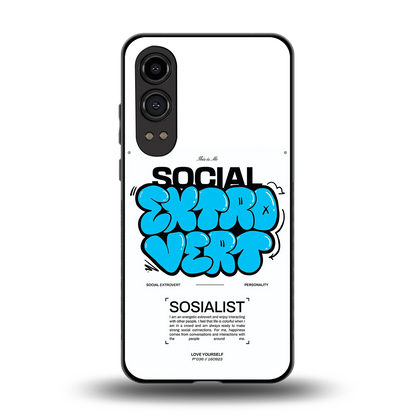 Social Extrovert back phone cover | glass case for oneplus nord ce 4 lite