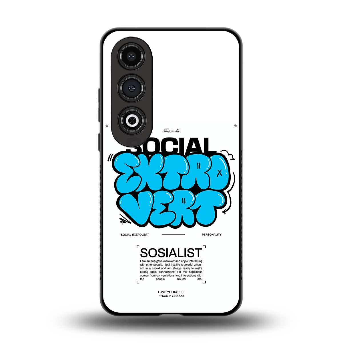 Social Extrovert back phone cover | glass case for oneplus nord ce 4