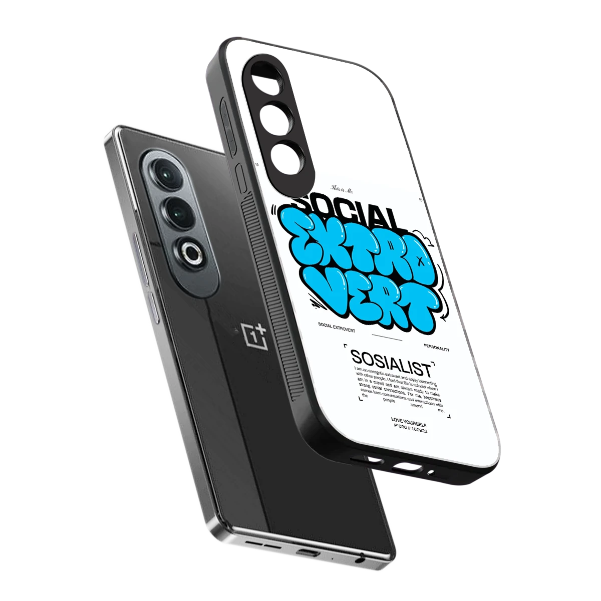 Social Extrovert sleek oneplus nord ce 4 cover with tempered glass back and TPU edges