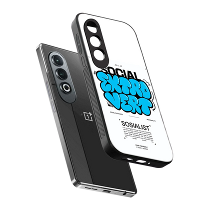 Social Extrovert sleek oneplus nord ce 4 cover with tempered glass back and TPU edges