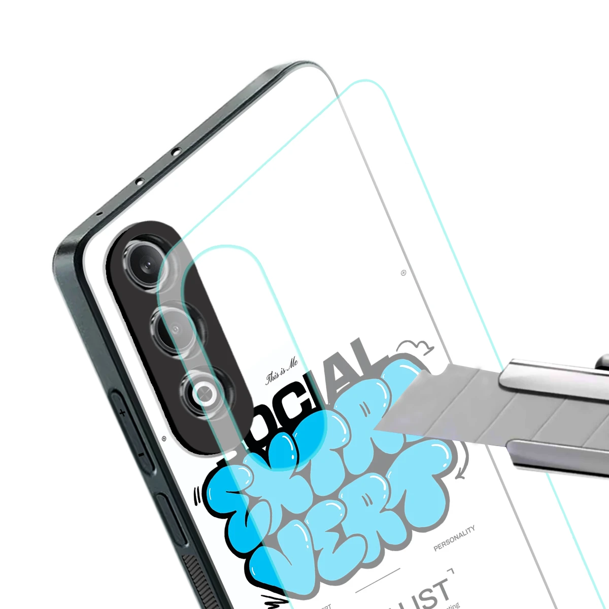 Social Extrovert stylish phone case for oneplus nord ce 4 | glossy glass and slim fit