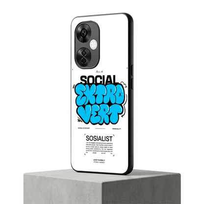Social Extrovert oneplus nord ce 3 lite mobile cover | shockproof glass phone case