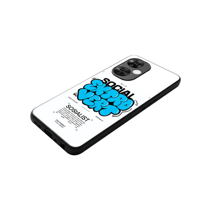 Social Extrovert stylish phone case for oneplus nord ce 3 lite | glossy glass and slim fit