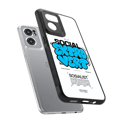 Social Extrovert sleek oneplus nord ce 2 cover with tempered glass back and TPU edges