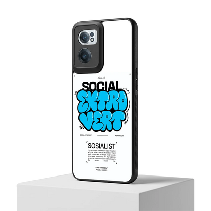 Social Extrovert oneplus nord ce 2 mobile cover | shockproof glass phone case