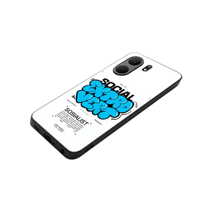 Social Extrovert stylish phone case for oppo a5x 5g | glossy glass and slim fit
