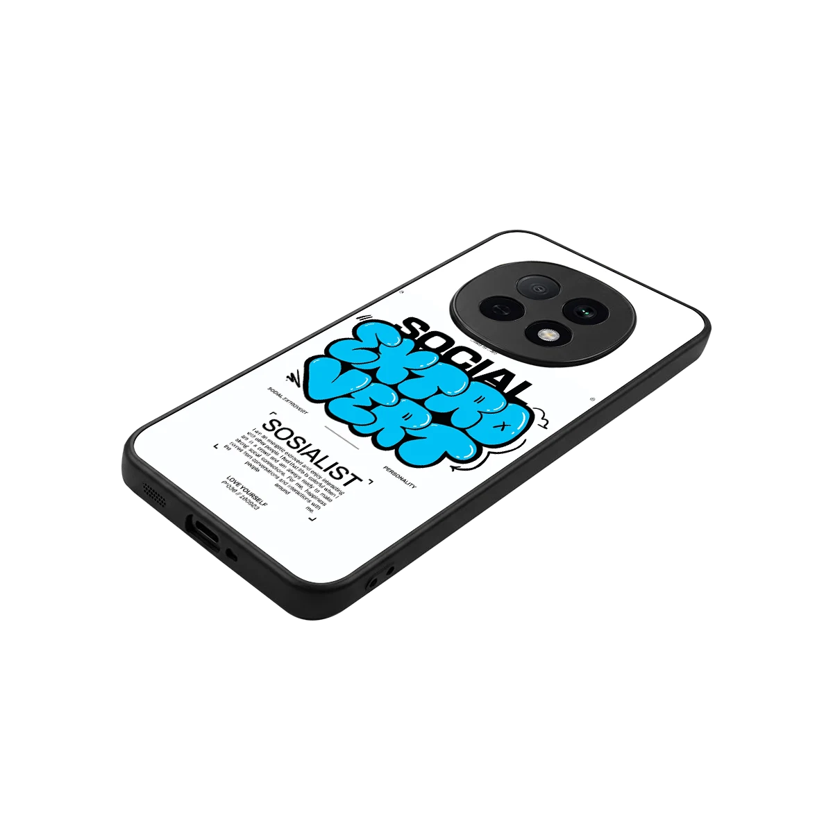 Social Extrovert stylish phone case for oppo f29 pro 5g | glossy glass and slim fit