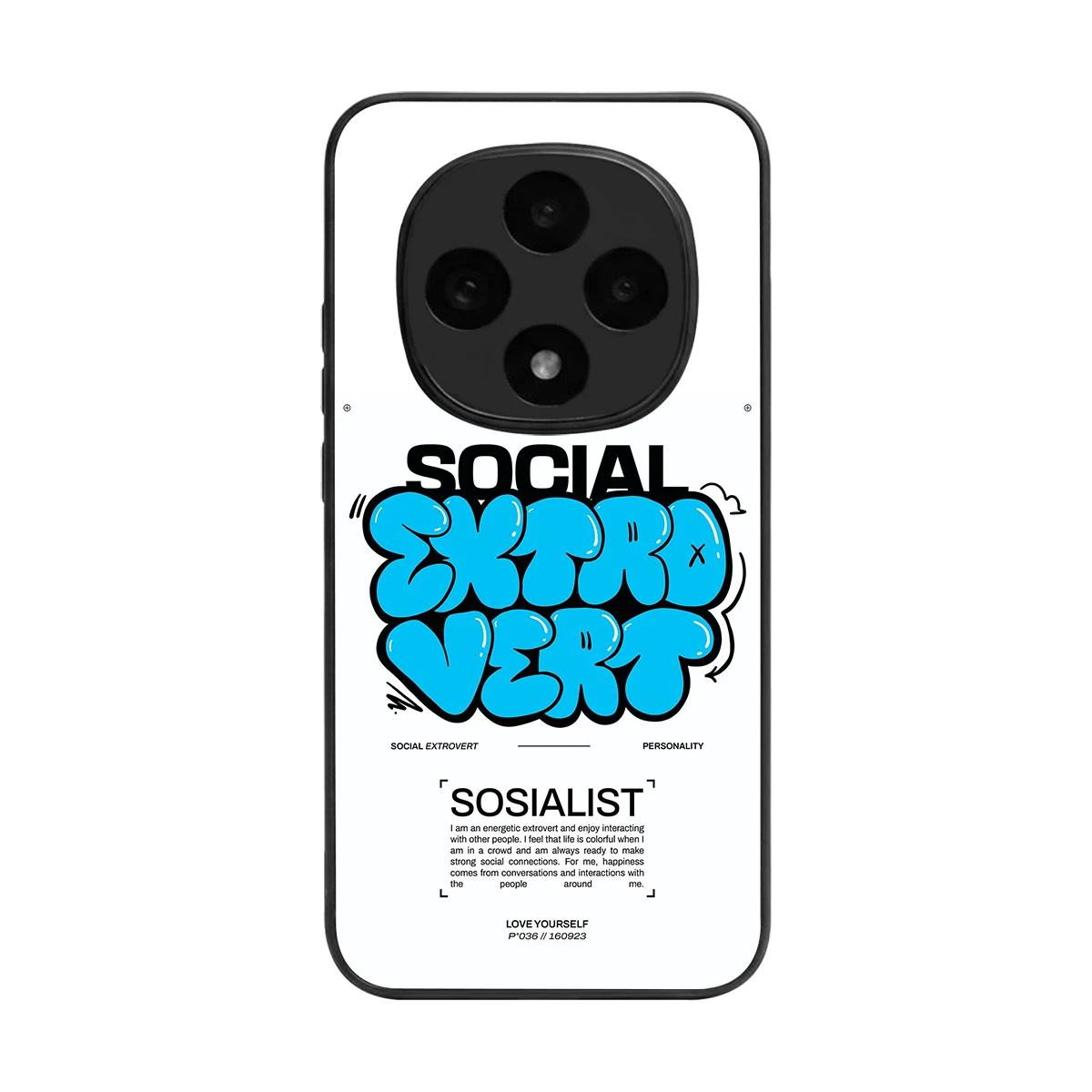 Social Extrovert back phone cover | glass case for oppo f31 pro 5g