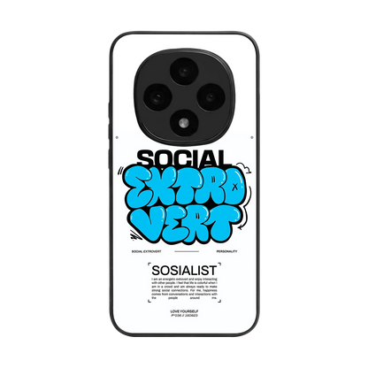 Social Extrovert back phone cover | glass case for oppo f31 pro 5g