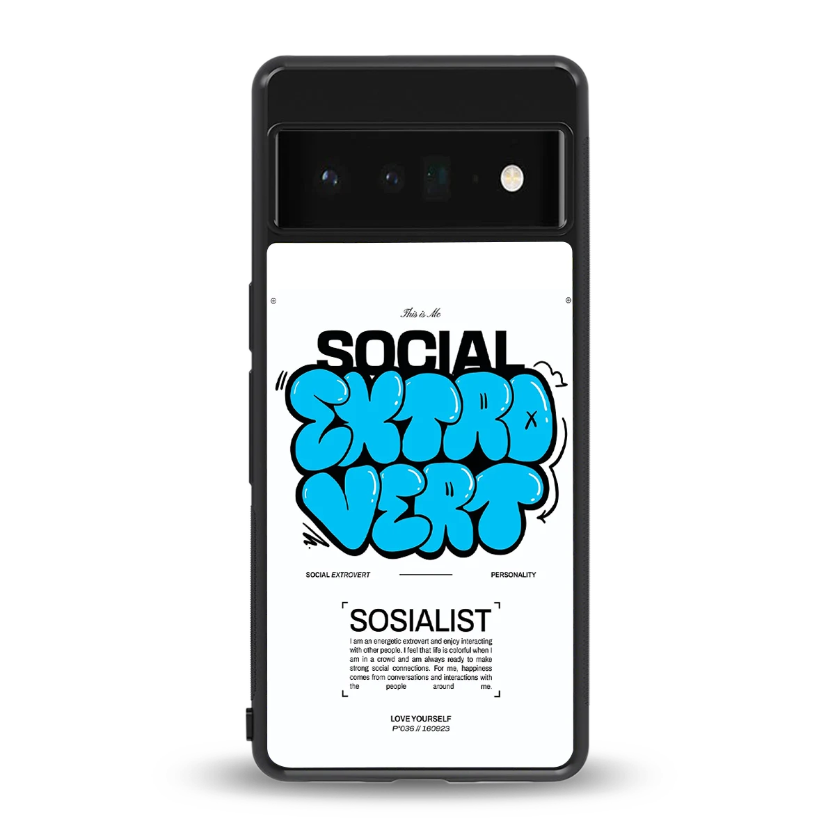 Social Extrovert back phone cover | glass case for google pixel 6 pro