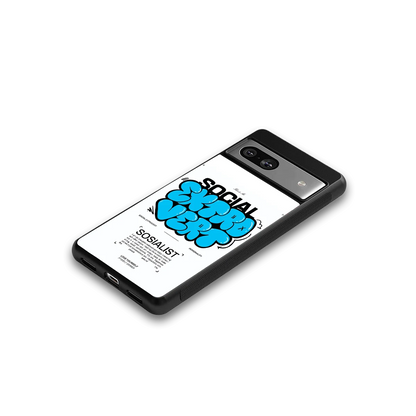 Social Extrovert google pixel 7a mobile cover | shockproof glass phone case