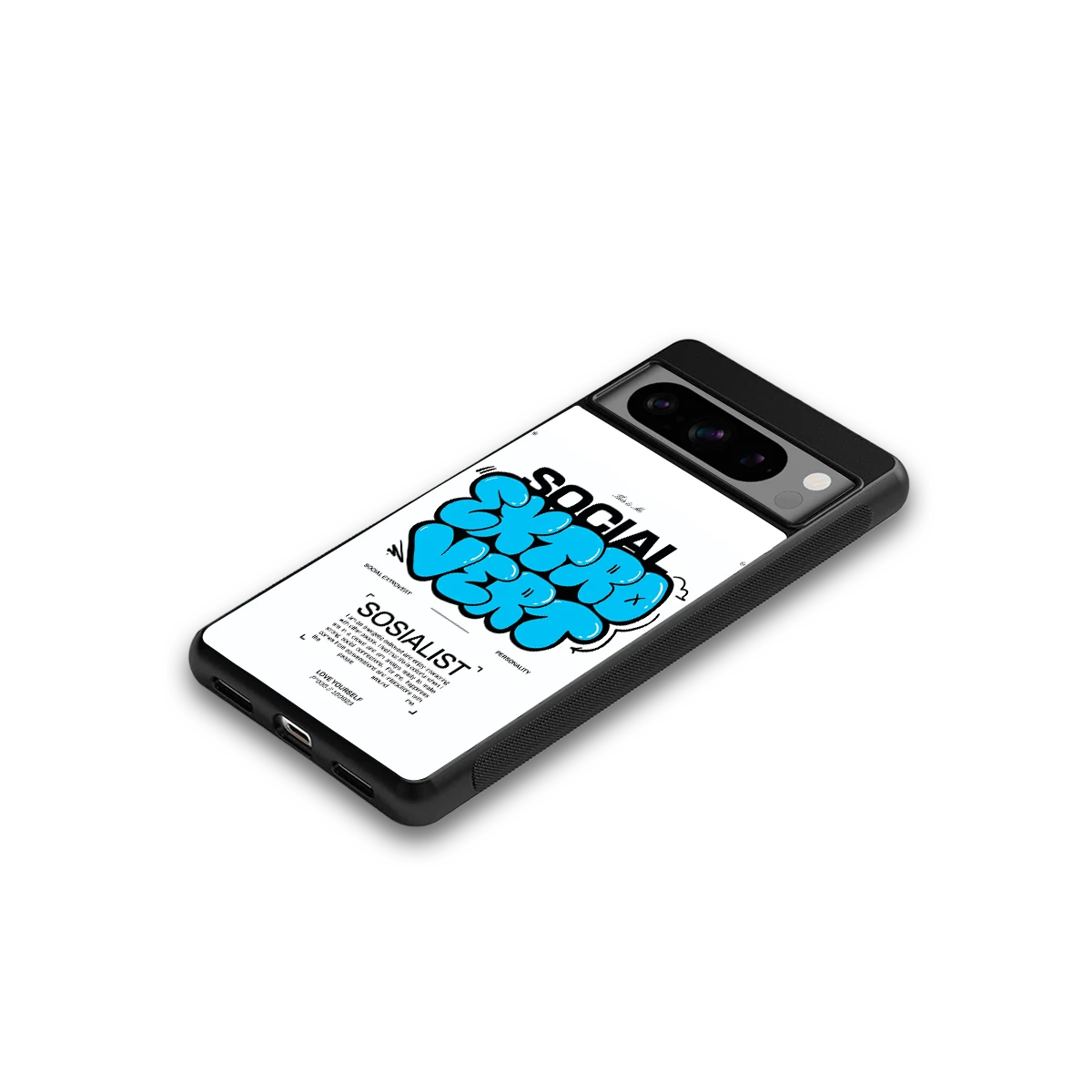 Social Extrovert google pixel 8 pro mobile cover | shockproof glass phone case