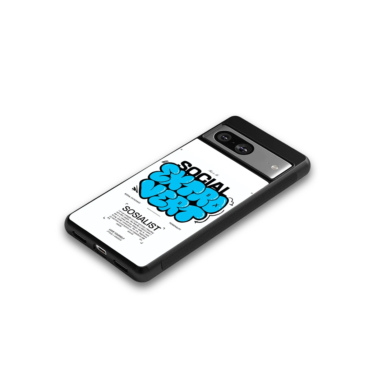 Social Extrovert google pixel 8 mobile cover | shockproof glass phone case