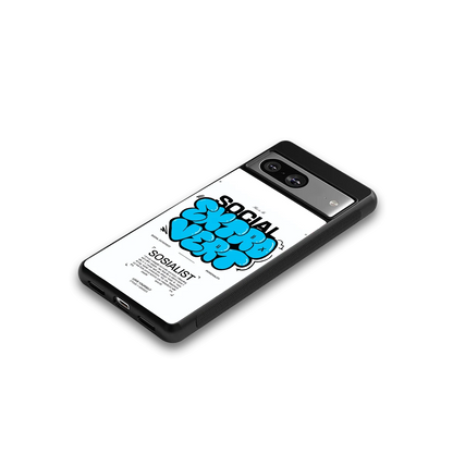 Social Extrovert google pixel 8 mobile cover | shockproof glass phone case