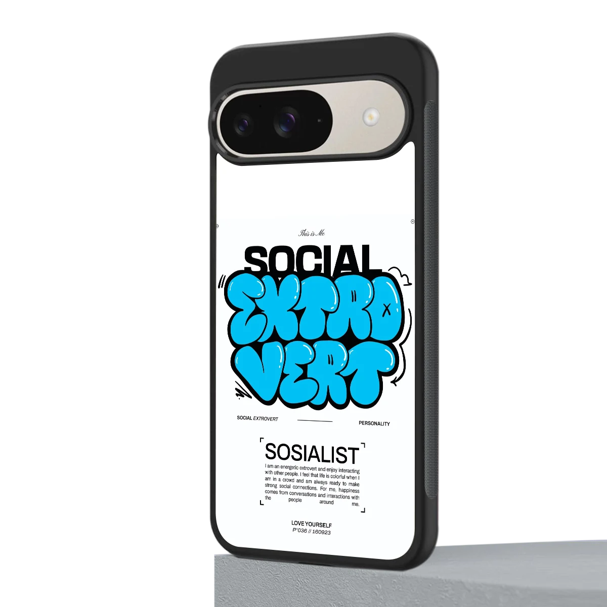 Social Extrovert google pixel 9 mobile cover | shockproof glass phone case