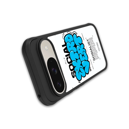 Social Extrovert stylish phone case for google pixel 9 | glossy glass and slim fit