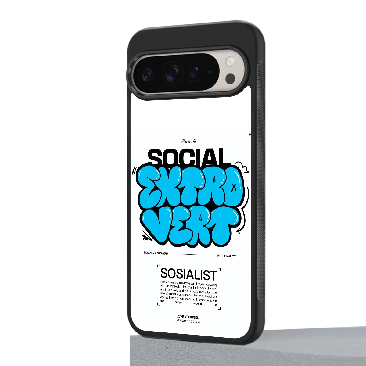 Social Extrovert google pixel 9 pro xl mobile cover | shockproof glass phone case