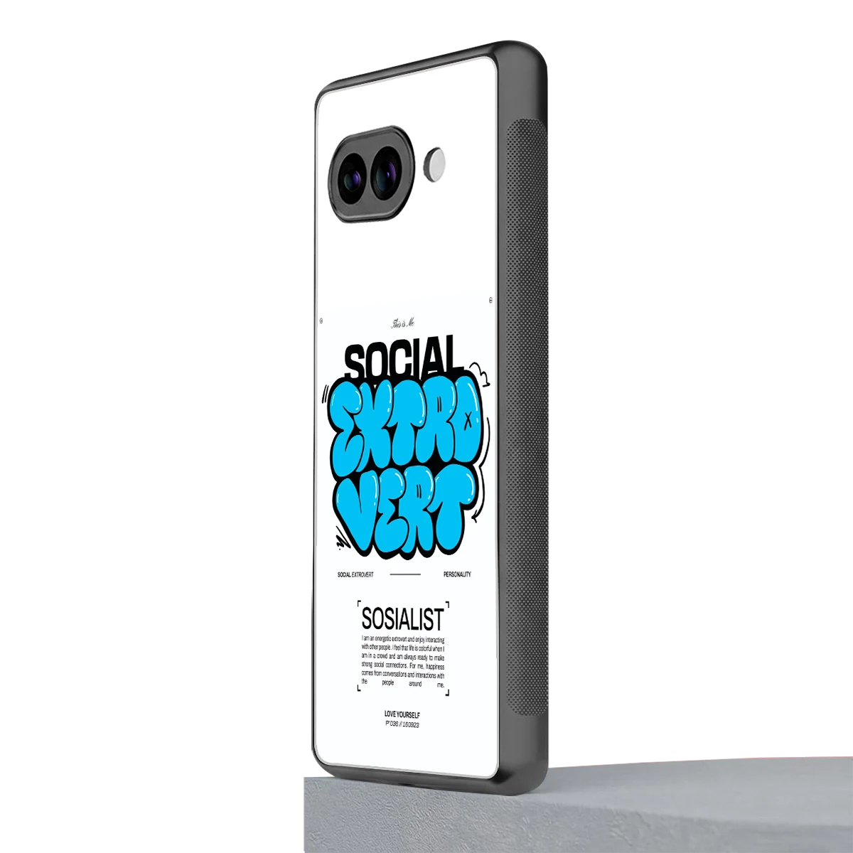 Social Extrovert google pixel 10a mobile cover | shockproof glass phone case