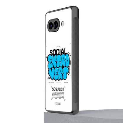 Social Extrovert google pixel 10a mobile cover | shockproof glass phone case