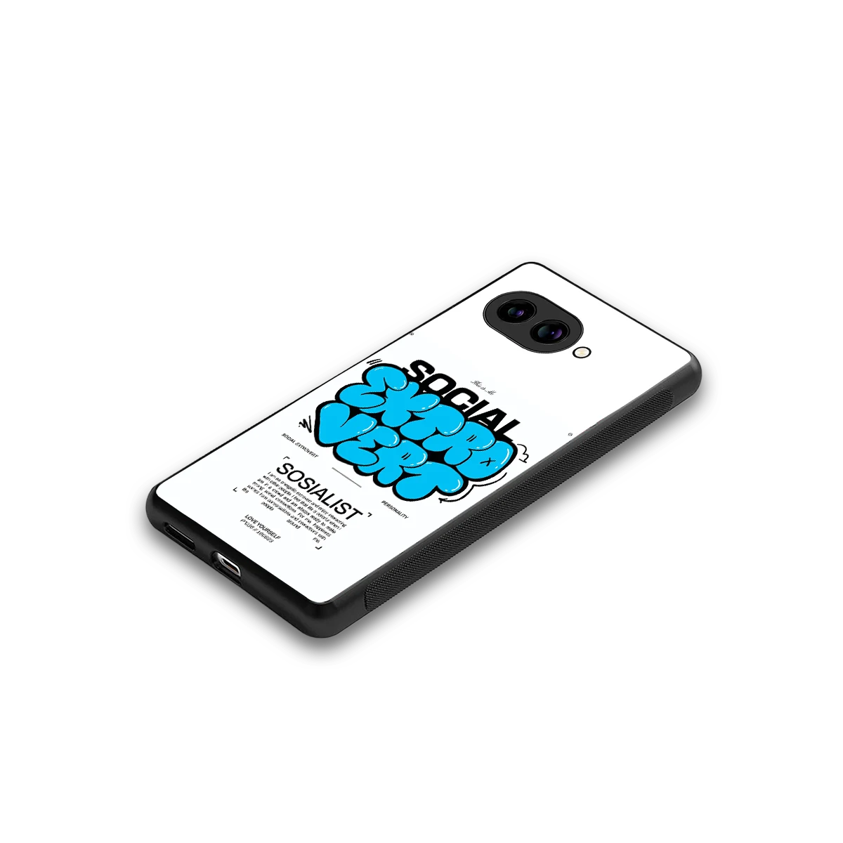 Social Extrovert stylish phone case for google pixel 10a | glossy glass and slim fit
