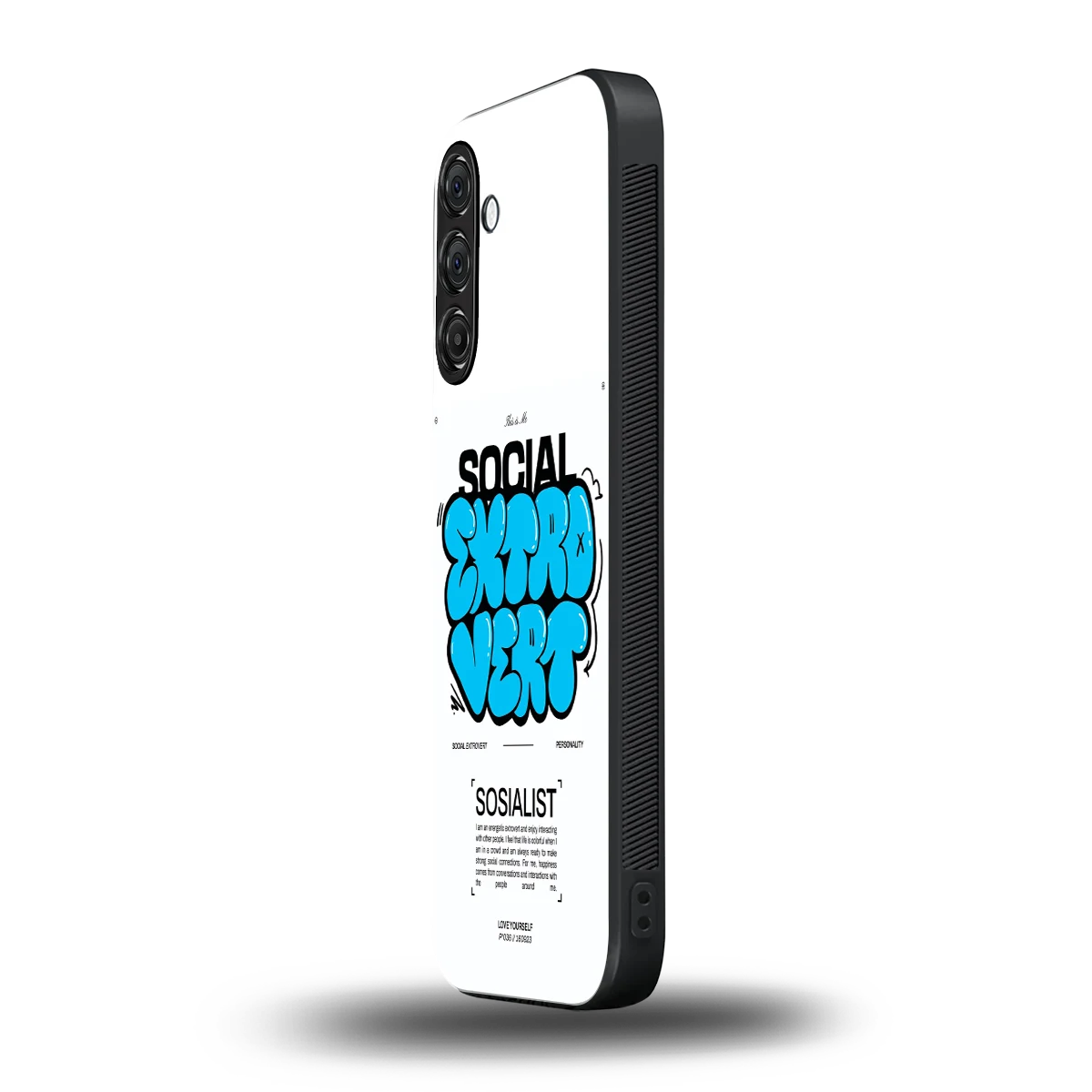 Social Extrovert samsung galaxy m36 5g mobile cover | shockproof glass phone case