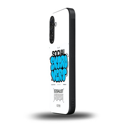 Social Extrovert samsung galaxy m36 5g mobile cover | shockproof glass phone case