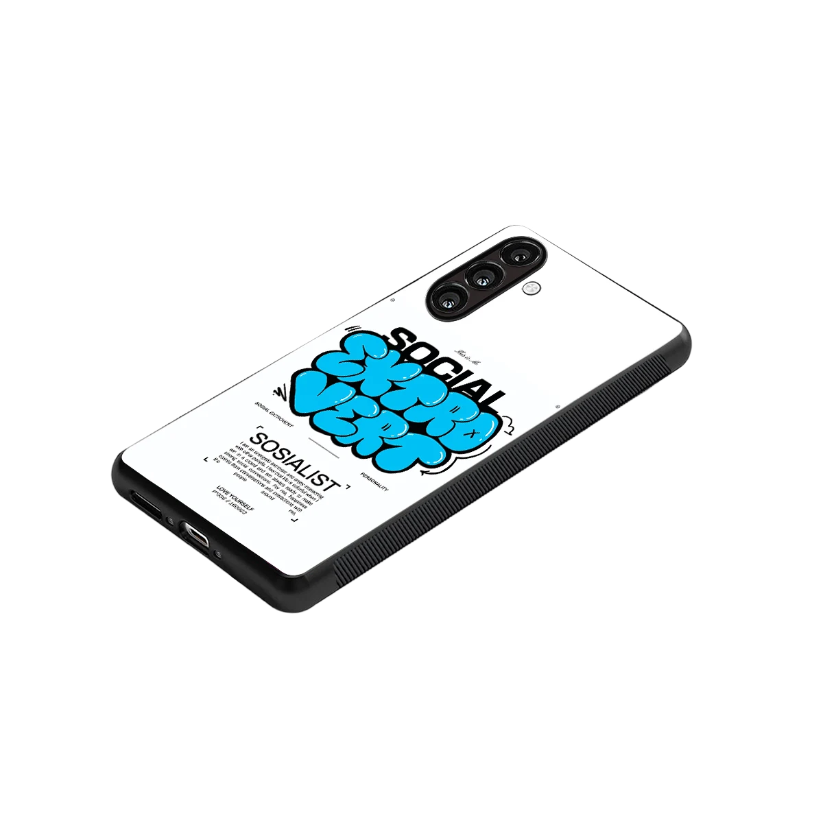 Social Extrovert stylish phone case for samsung galaxy m36 5g | glossy glass and slim fit