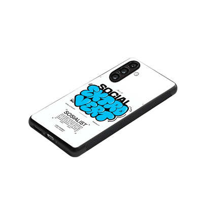 Social Extrovert stylish phone case for samsung galaxy m36 5g | glossy glass and slim fit