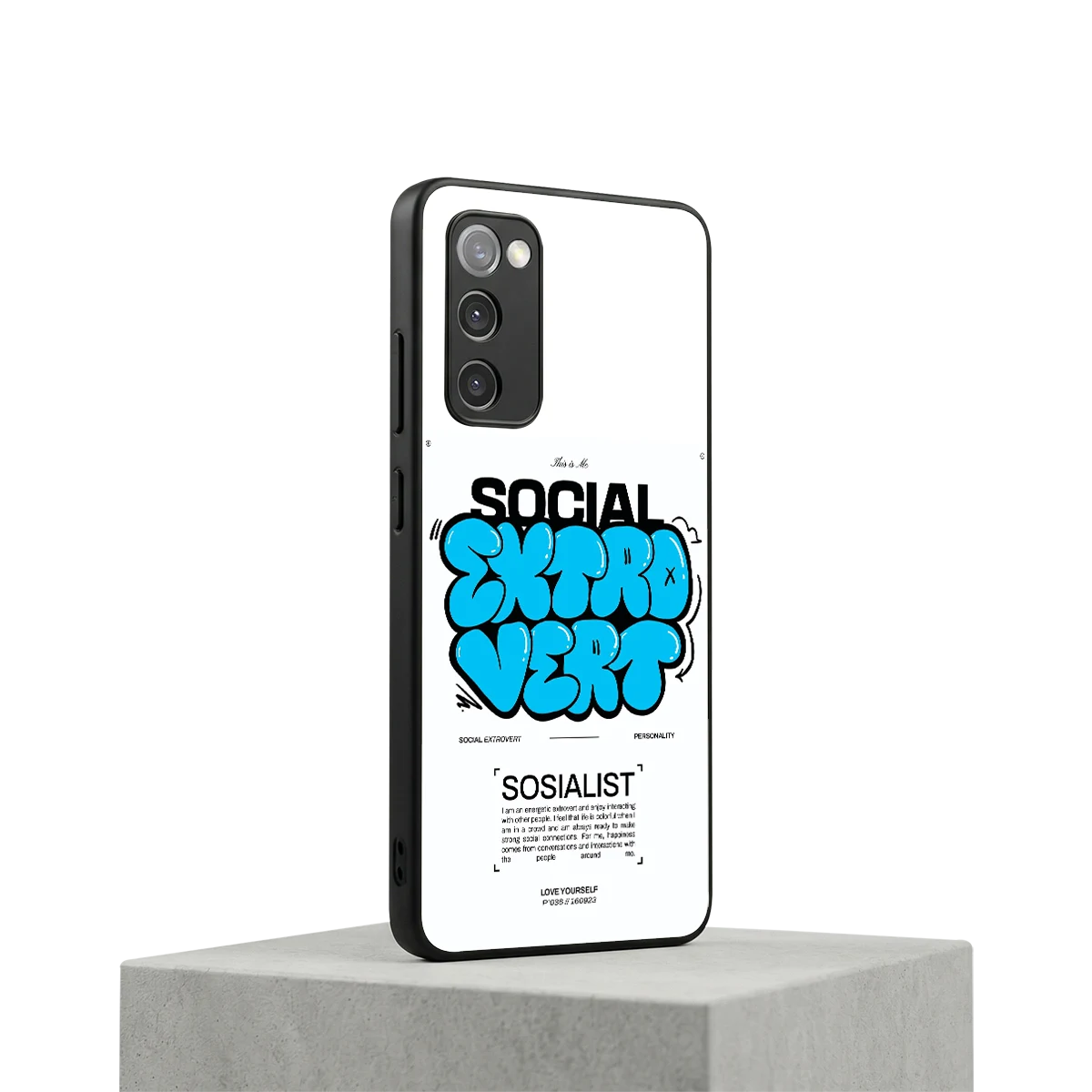 Social Extrovert samsung galaxy s20 fe mobile cover | shockproof glass phone case