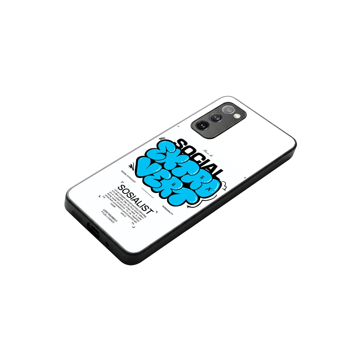 Social Extrovert stylish phone case for samsung galaxy s20 fe | glossy glass and slim fit