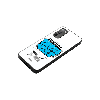 Social Extrovert stylish phone case for samsung galaxy s20 fe | glossy glass and slim fit