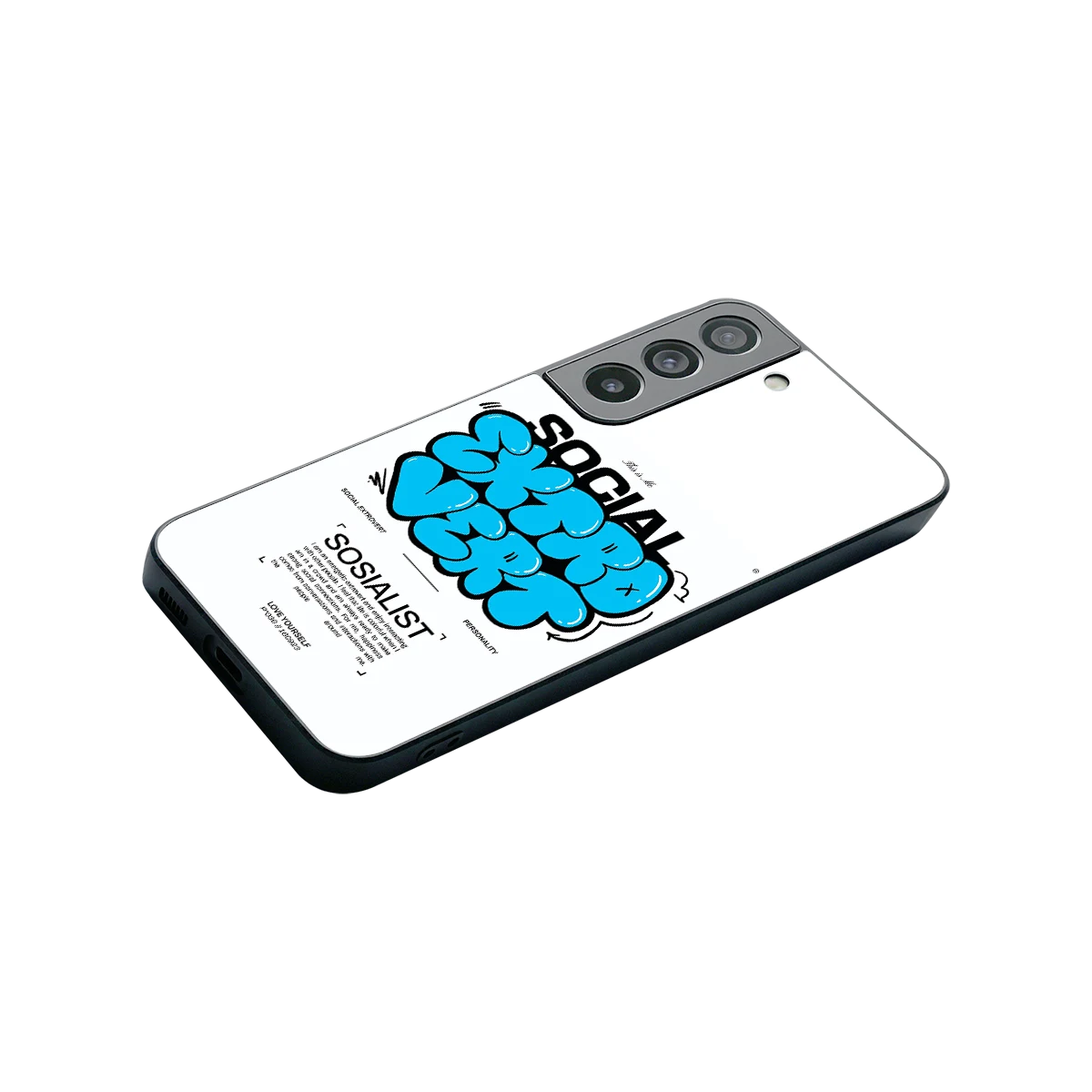 Social Extrovert stylish phone case for samsung galaxy s22 | glossy glass and slim fit