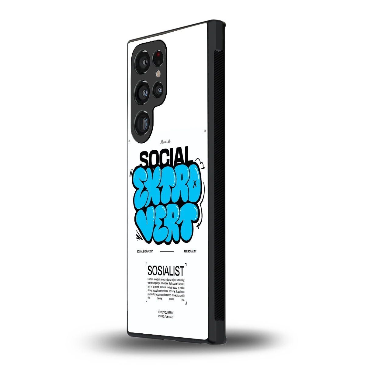 Social Extrovert samsung galaxy s23 ultra mobile cover | shockproof glass phone case