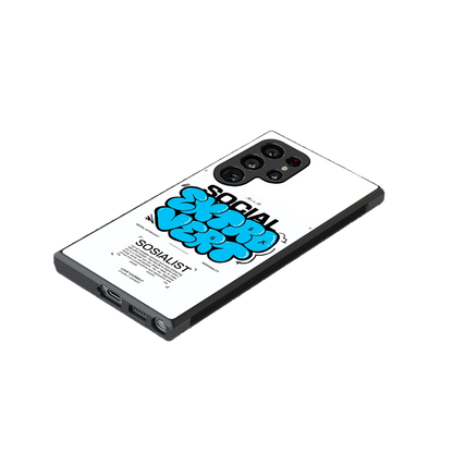 Social Extrovert stylish phone case for samsung galaxy s24 ultra | glossy glass and slim fit