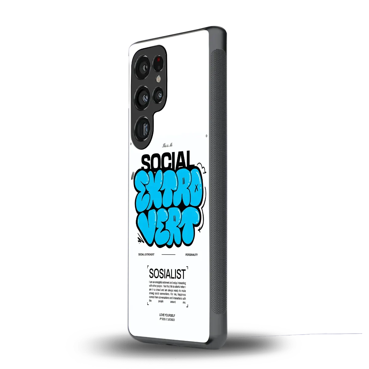 Social Extrovert samsung galaxy s25 ultra mobile cover | shockproof glass phone case