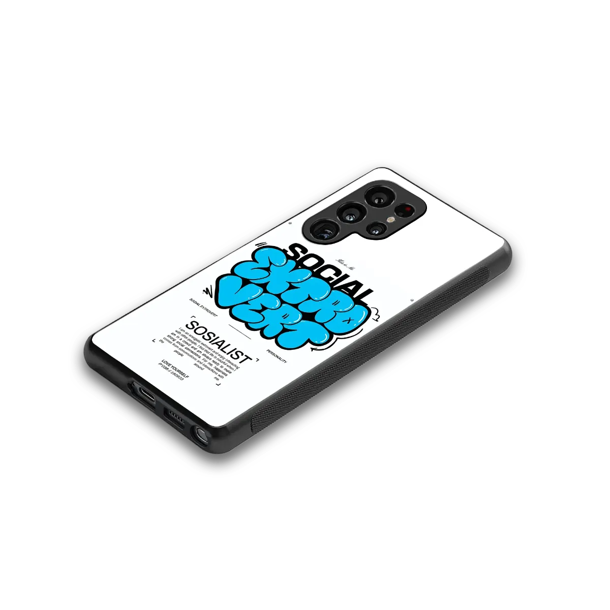 Social Extrovert stylish phone case for samsung galaxy s25 ultra | glossy glass and slim fit