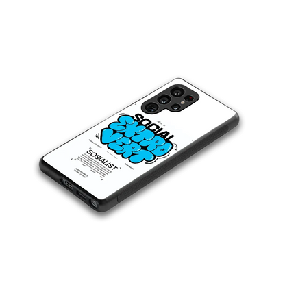 Social Extrovert stylish phone case for samsung galaxy s25 ultra | glossy glass and slim fit