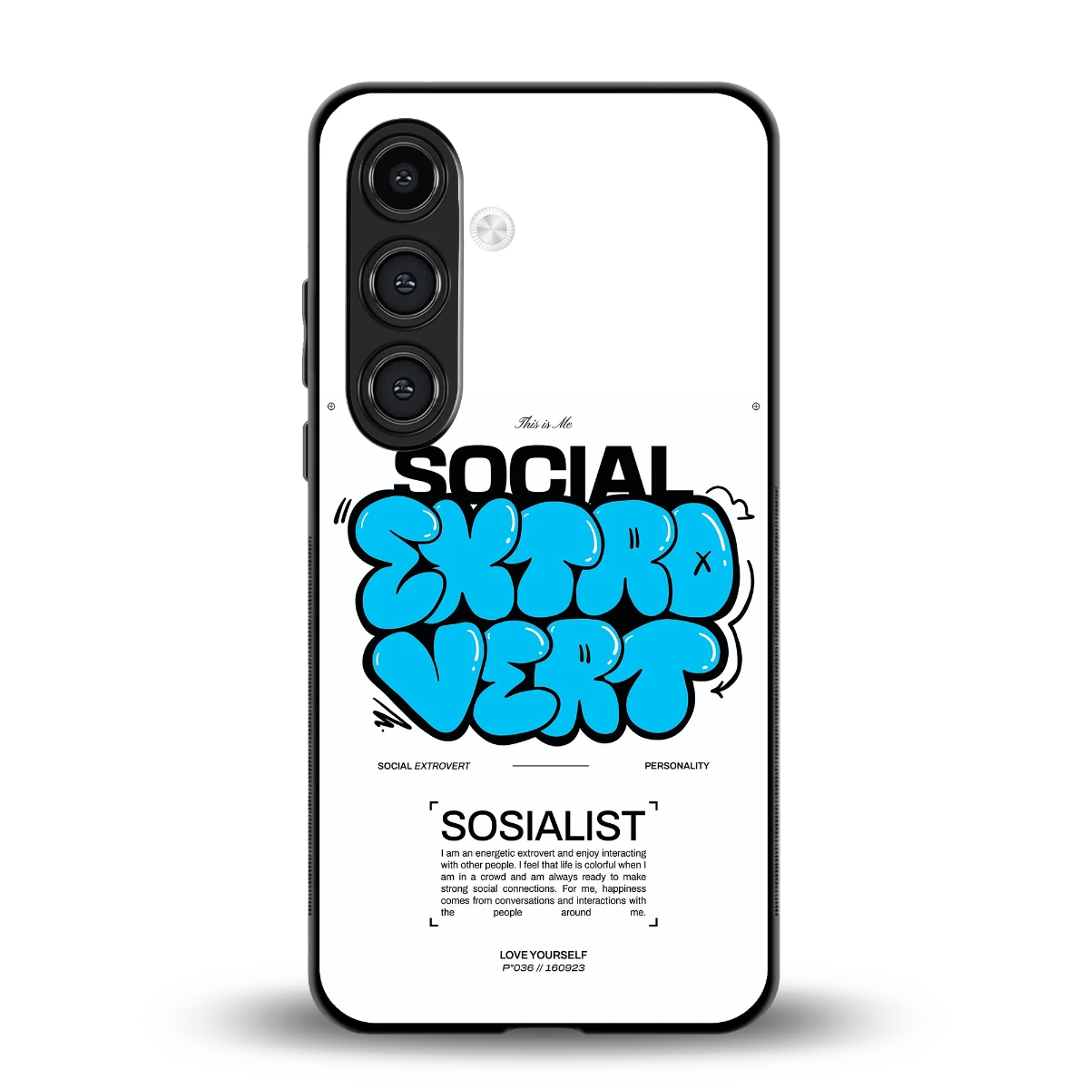 Social Extrovert back phone cover | glass case for samsung galaxy s24 fe
