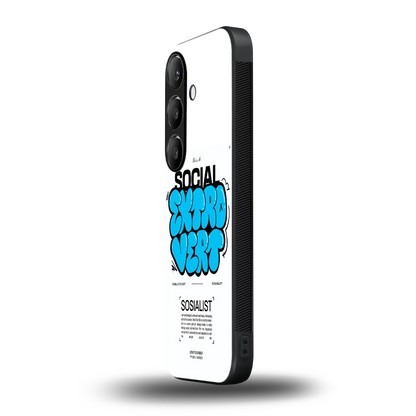 Social Extrovert samsung galaxy s24 fe mobile cover | shockproof glass phone case