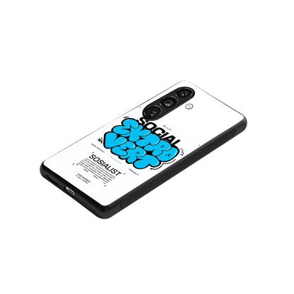 Social Extrovert stylish phone case for samsung galaxy s23 fe | glossy glass and slim fit