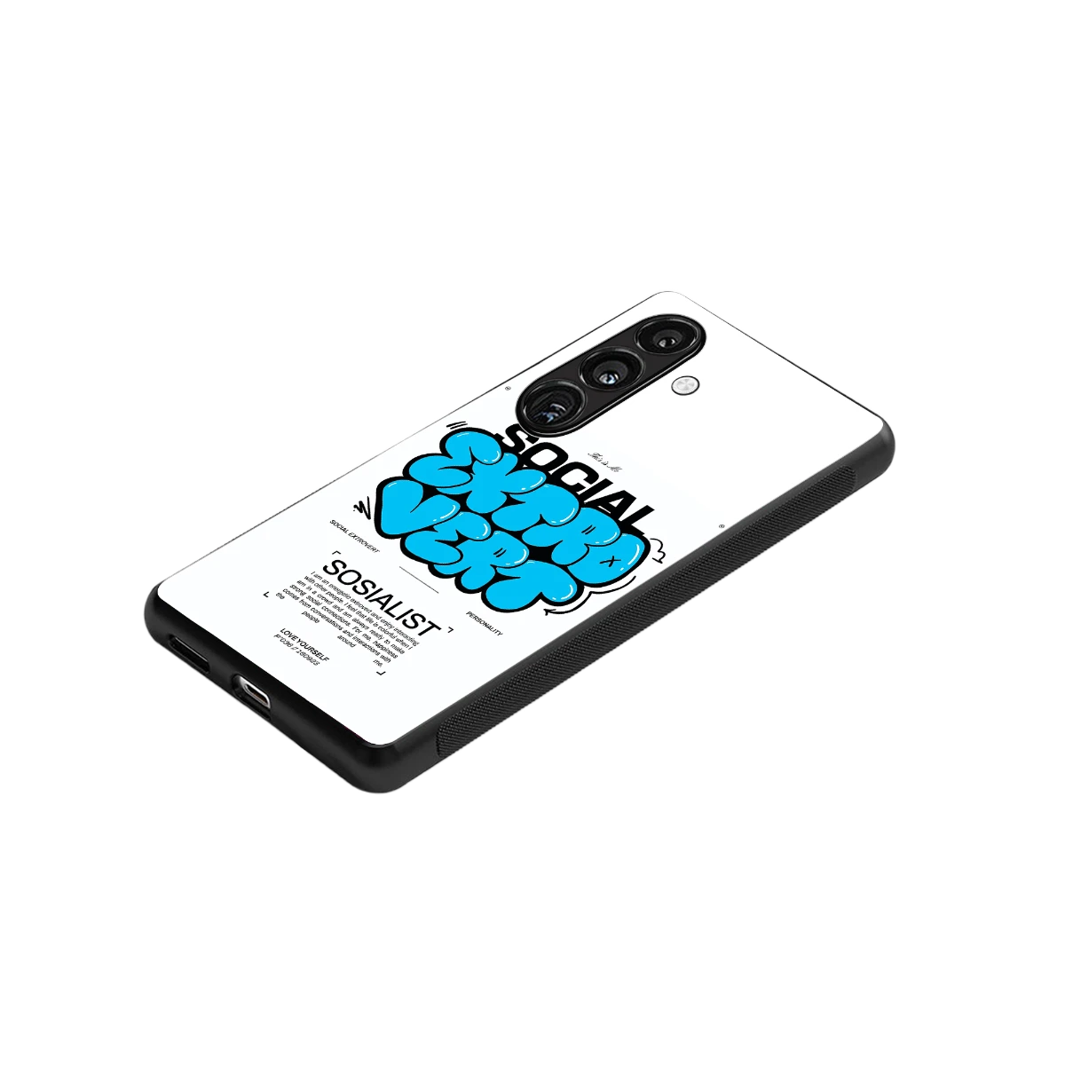 Social Extrovert stylish phone case for samsung galaxy s24 plus | glossy glass and slim fit