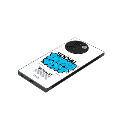 Social Extrovert stylish phone case for vivo v30e | glossy glass and slim fit