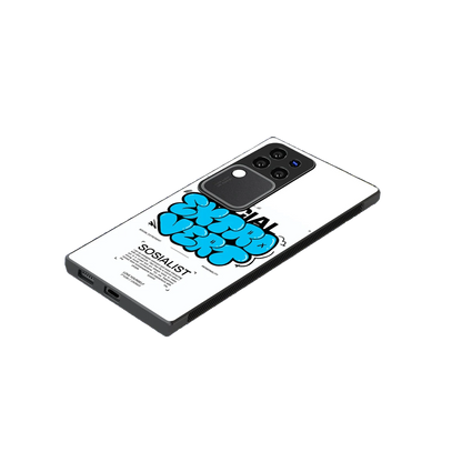 Social Extrovert stylish phone case forvivo v30 pro | glossy glass and slim fit