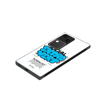 Social Extrovert stylish phone case for vivo v30 | glossy glass and slim fit