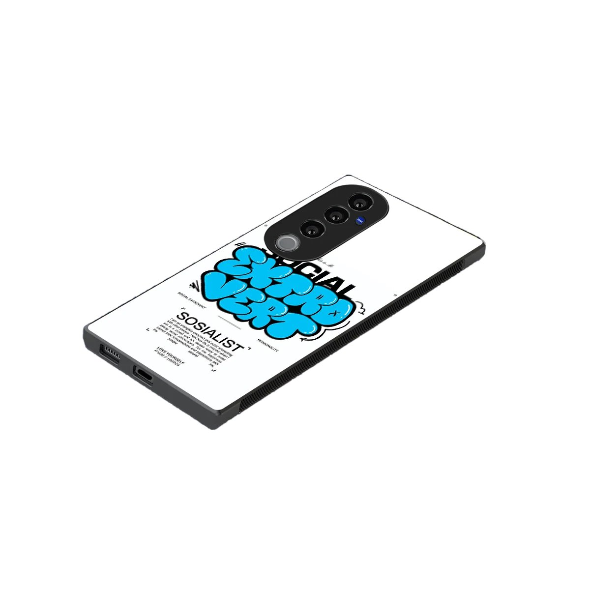 Social Extrovert stylish phone case for vivo v40 pro | glossy glass and slim fit