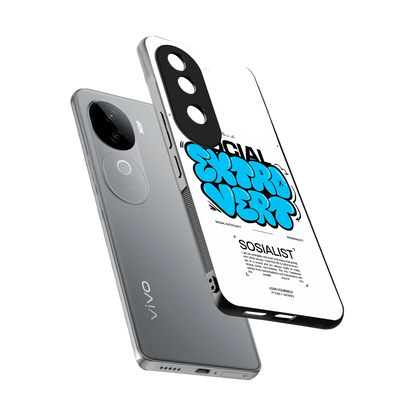 Social Extrovert sleek vivo v40e cover with tempered glass back and TPU edges